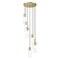 Z-Lite Alton Chandelier, 7-Light, 18 In.W x 14.25 In.H, Modern Gold/Clear+Frosted 824P-7R-MGLD - alternate 1